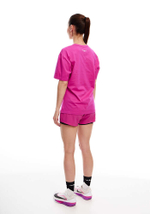 ФУТБОЛКА ЖЕНСКАЯ COTTON TEE V-NECK-SUPER PREMIUM | PURPLE
