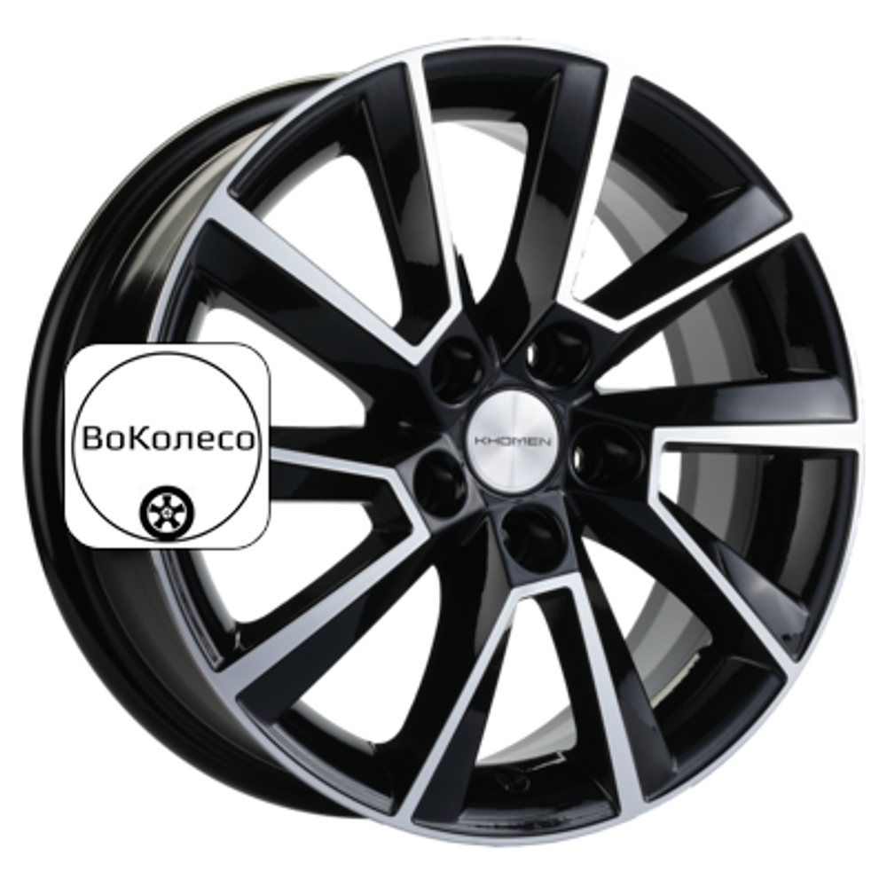 6x15/5x105 ET39 D56,6 KHW1507 (Aveo) Black-FP Khomen Wheels