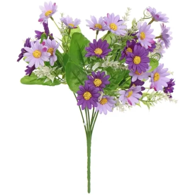 Искусственные цветы «Ромашки» 29см 28 цветков сиреневые