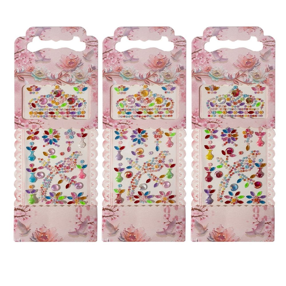 Наклейки-стразы Alingar, акриловые, "Райская птица", пакет с европодвесом