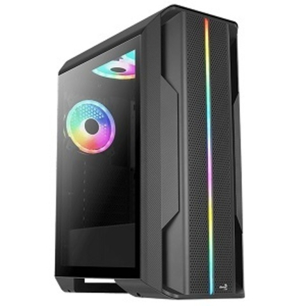 Корпус Midi-Tower AeroCool Splinter Duo, ARGB, Black (SPLINTER Duo-G-BK-v1)