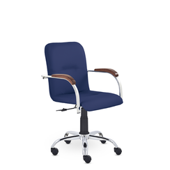 Кресло Самба GTP СН D8 (темный орех) Z06 (синий)