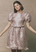 Metallic pink dress