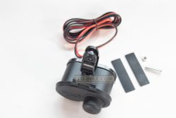 USB charger, 2in1, Cigarette lighter with 2 USB slots. Fast charge. Voltmeter Handlebar/10mm Mirror mount. Motowolf