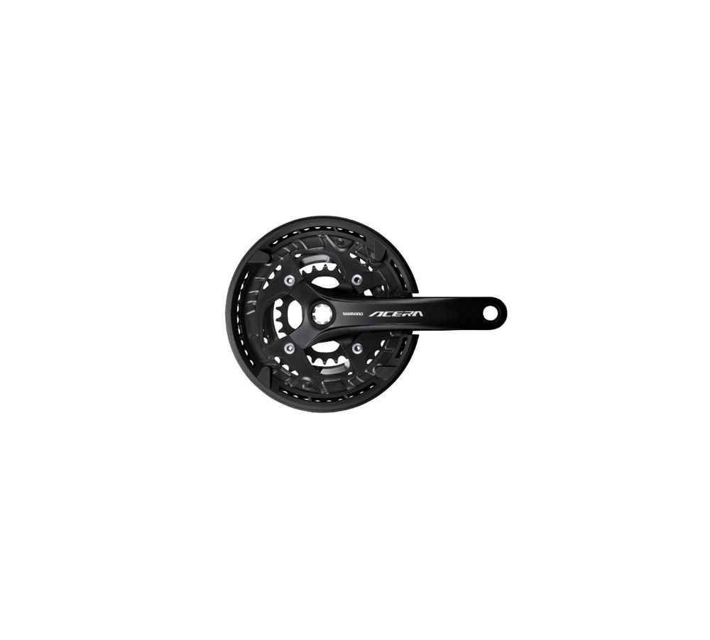 Система Shimano Acera, FC-T3010, 44/32/22T, 3x9 скоростей, 170мм, квадрат, с защитой, черная OEM