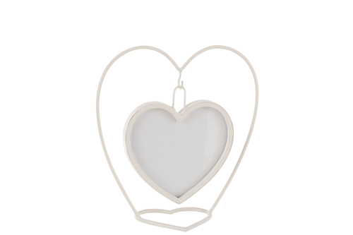 Фоторамка "Сердце" 24,5x10,5x25,5см Металл, МДФ