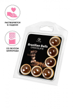 Массажное масло Secret Play Brazilian Balls шоколад 6 шт