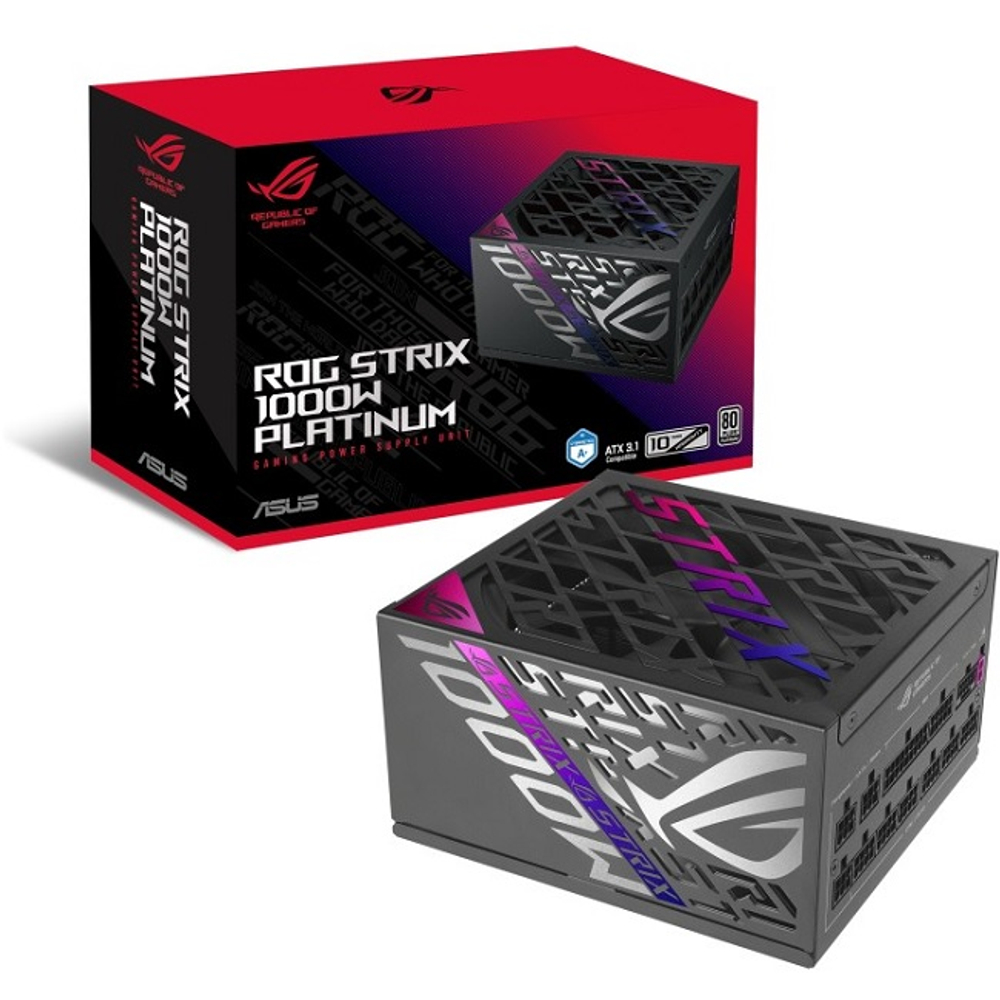 Блок питания ASUS 1000W ROG-STRIX-1000P-GAMING, модульный, 16 Pin PCIe 5.0, 80 PLUS Platinum (90YE00W1-B0NA00)