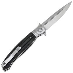 Складной нож REPTILIAN НКВД 03-2 c клинком из стали D2, рукоять зеленая микарта