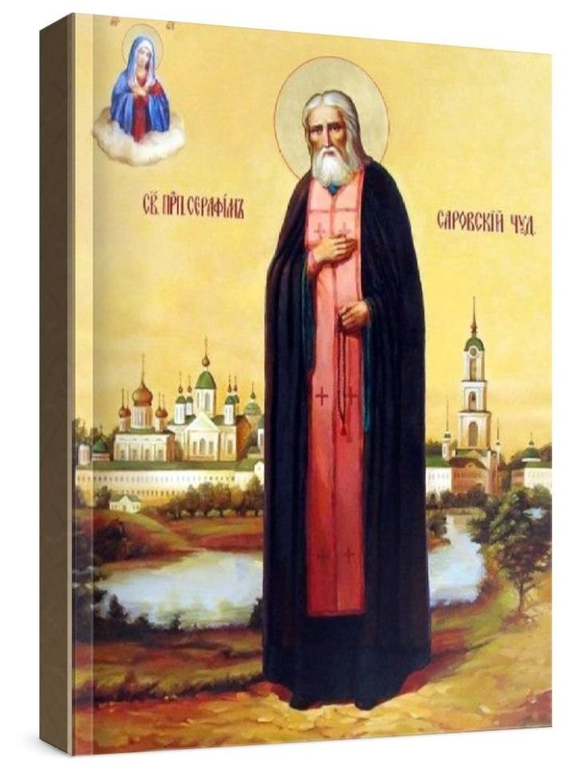 Серафим Саровский (рукописная икона)