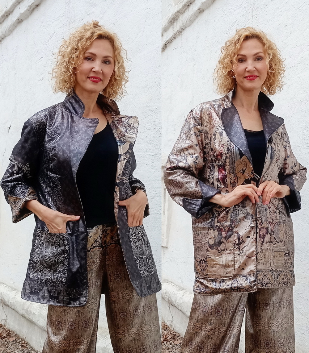 двусторонний женский жакет 2025