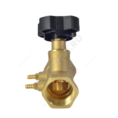 Клапан балансировочный ручной латунь MNT-R Ду 40 Rp1 1/2" Ру16 Тмакс=120 оС ВР Kvs=13м3/ч с измерительными ниппелями Ридан 003Z2335R