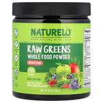 NATURELO, Порошок из цельных продуктов из необработанной зелени, несладкий, 240 г (8,5 унции)