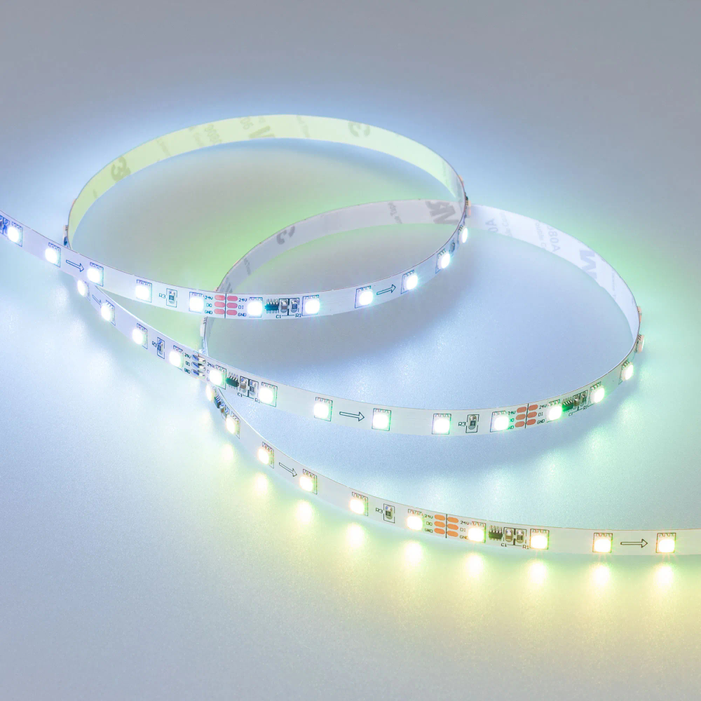 Светодиодная лента SPI-F72-7mm 24V RGB-PX6 (14.4 W/m, IP20, 3535, 5m) (Arlight, Открытый, IP20) 030195(2)