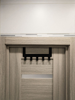 Вешалка крючки на дверь черная