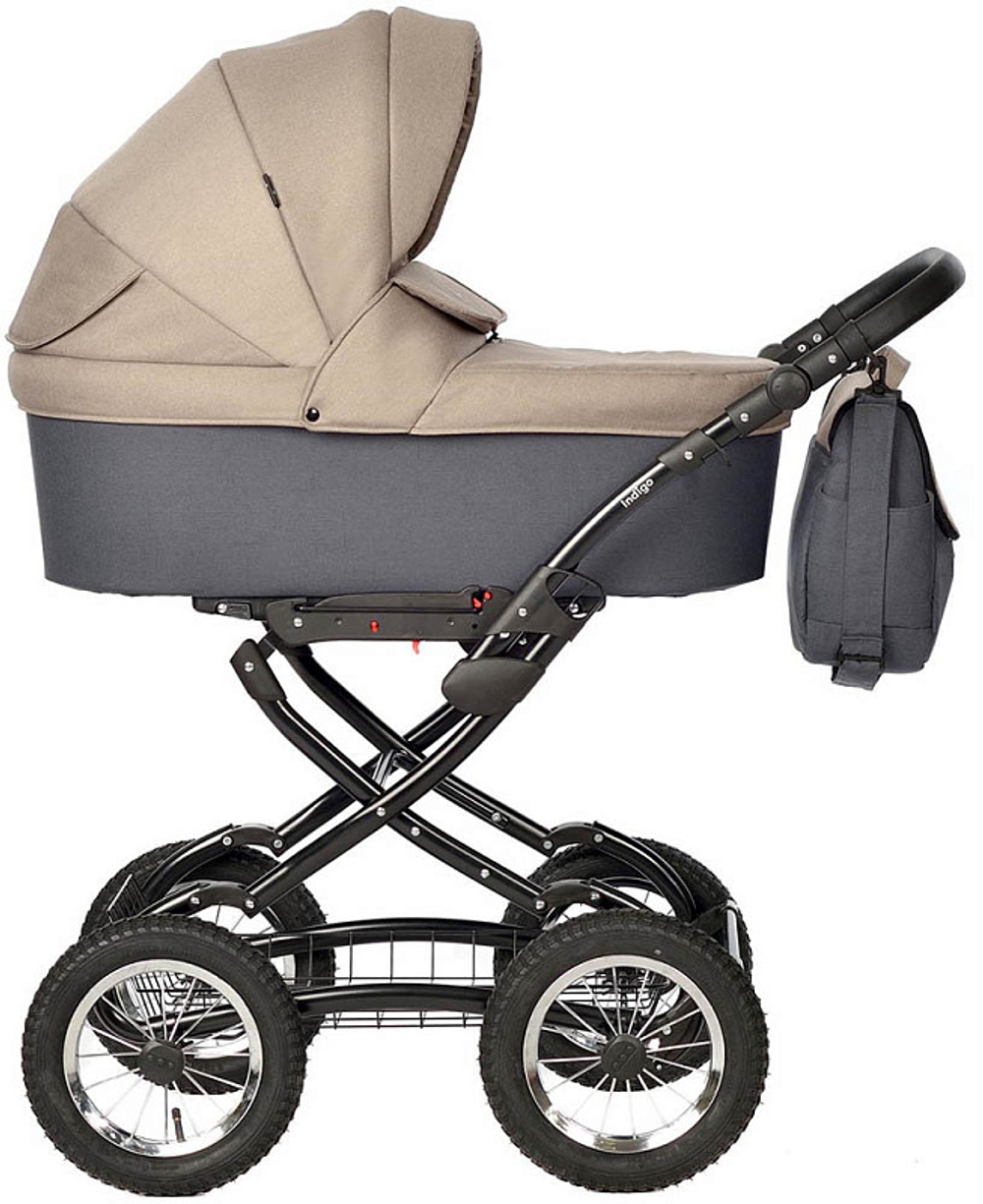Детская коляска Indigo Blues Classic 1 в 1 Bl04 бежевый