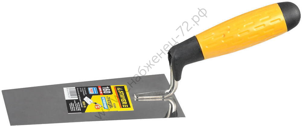 STAYER 160 мм, нержавеющее полотно 2-х компонентная рукоятка, кельма трапеция, PROFESSIONAL (08291-16)