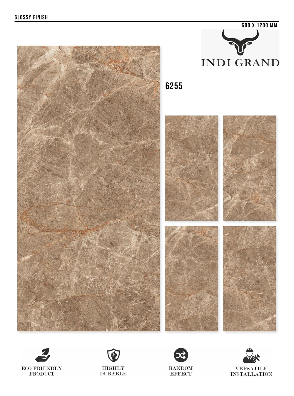 Керамогранит glossy №3 60х120, 6255