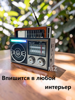 Радиоприемник с MP3 плеером,BT 5.3G + Solar TWS AC/DC RX-1139SD