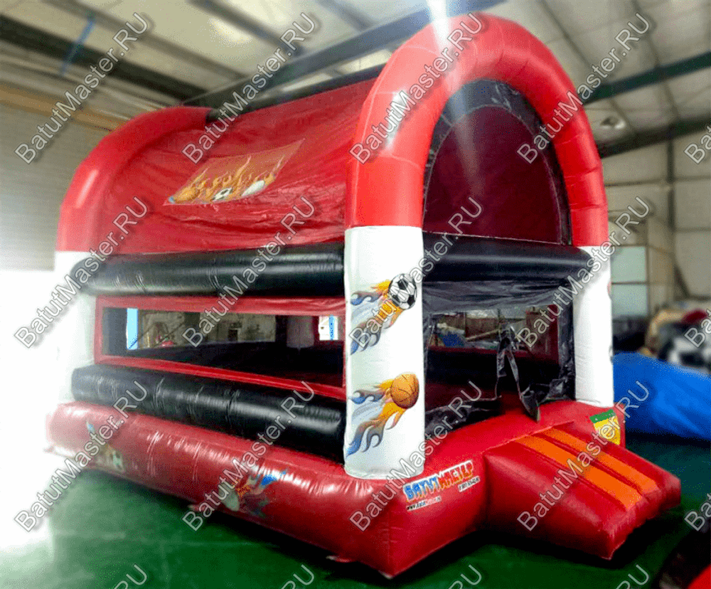 Детский надувной батут "Мячики" с крышей 5*3*3.5 м