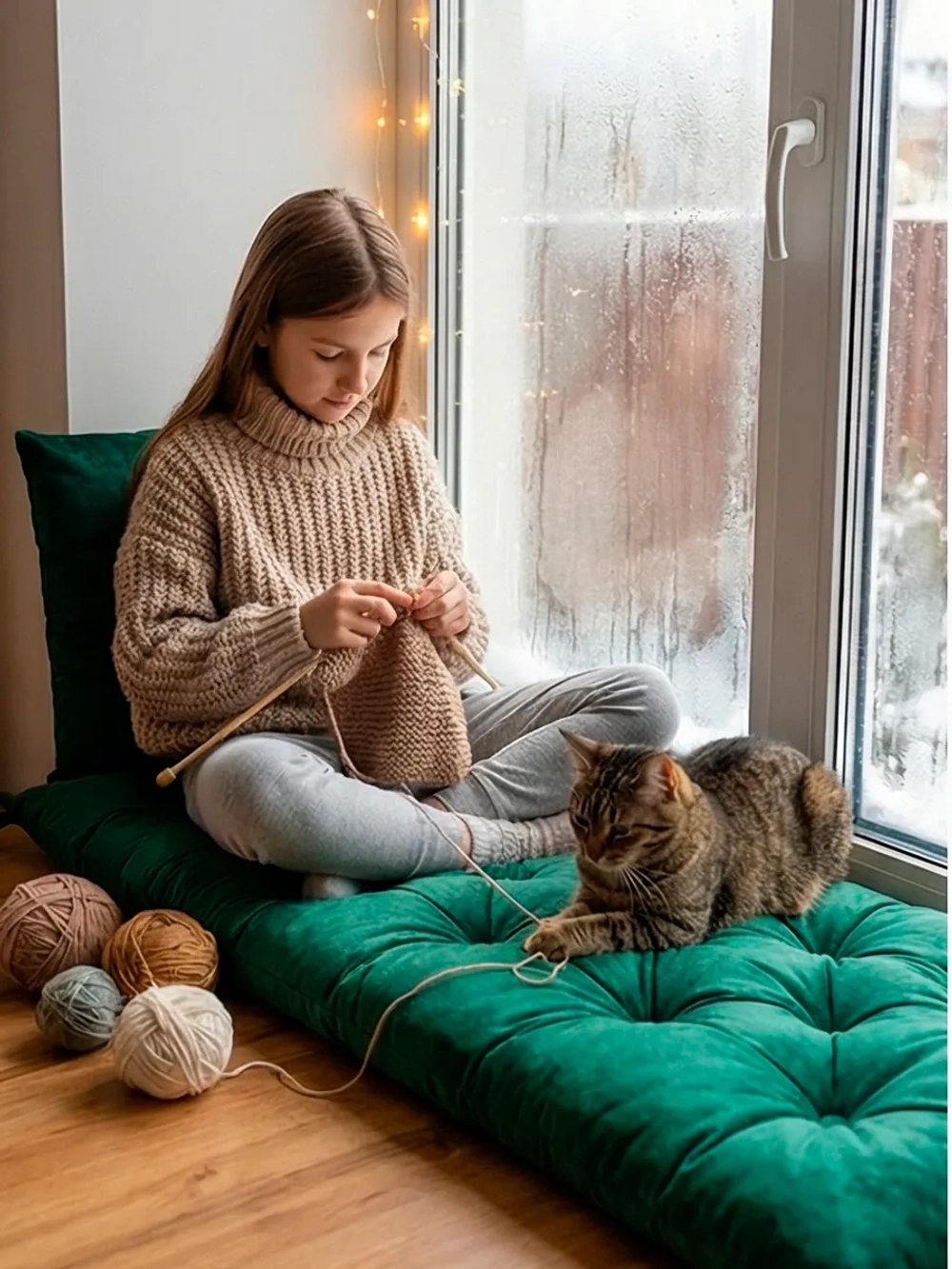 Подушка на скамью, подоконник, обувницу 80х40 см