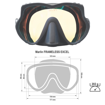 Маска Marlin FRAMELESS EXCEL с просветленным стеклом