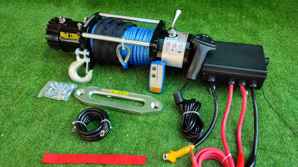Лебедка 12000 LBS 12В кевларовый трос