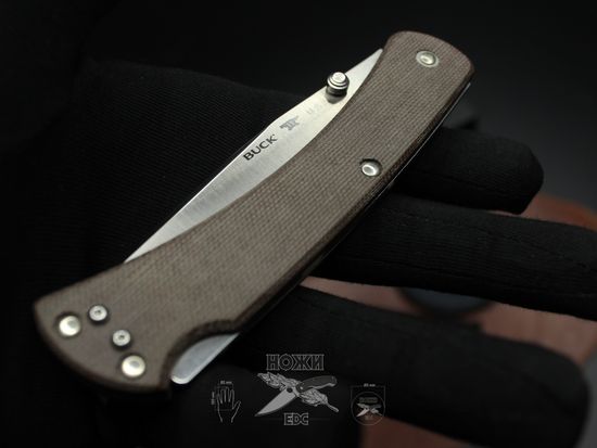 Складной нож BUCK 0110BRS4 110 Slim Knife Pro c клинком из стали CPM-S30V, рукоять микарта