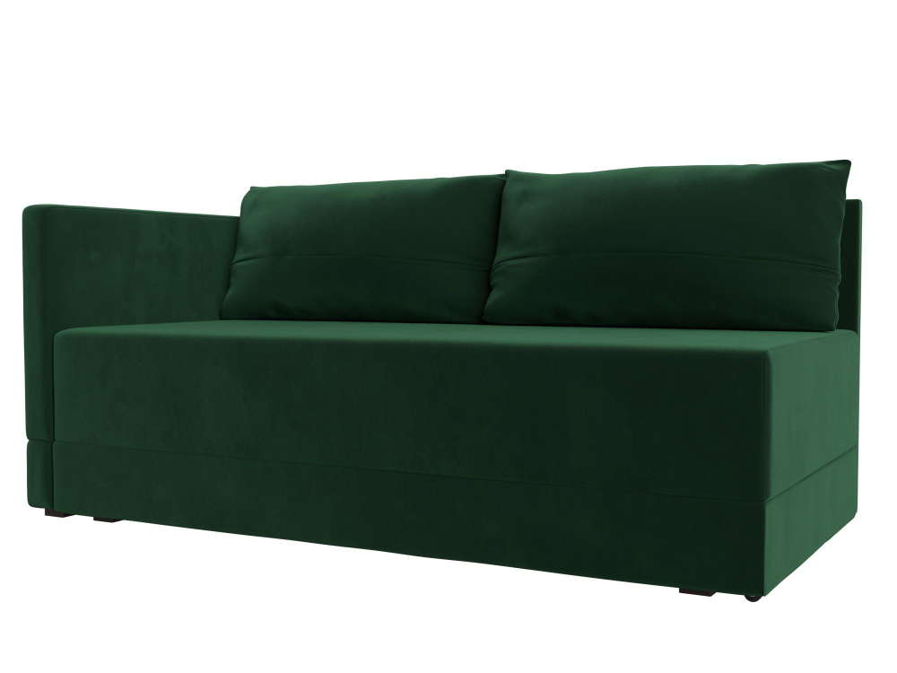 Кушетка Никас левая, Зеленый, Велюр, 118394L