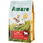 Amare Сухой полнорационный корм для взрослых собак средних и крупных пород ягненок и клюква 10 кг