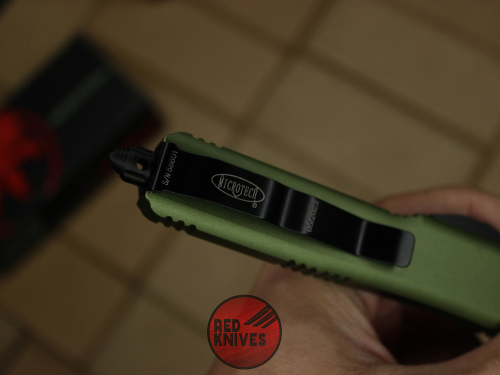 Нож Microtech Ultratech S/E - зеленая рукоять, стандартный черный клинок RK-358