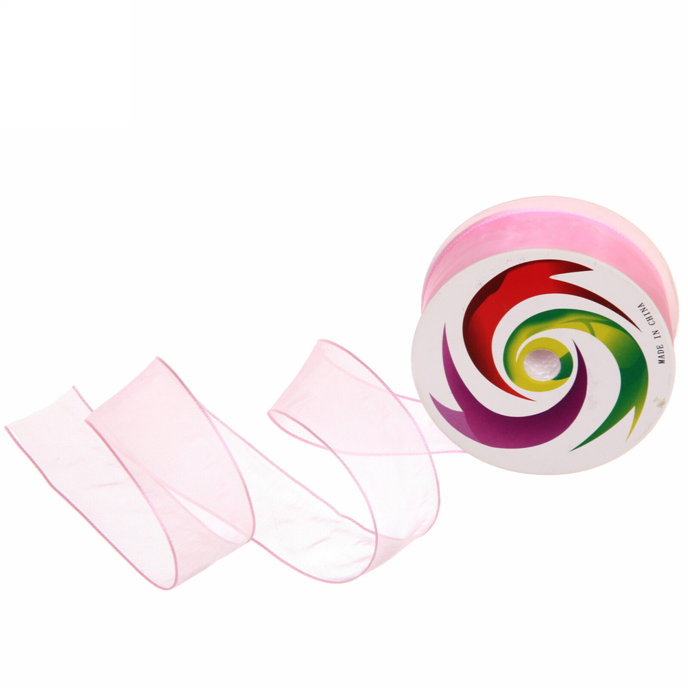 Лента для декорирования «Нежность» 2,5 см, 5 м, Розовый (капрон)