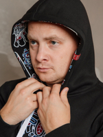 Худи Варгградъ мужская чёрная «Аляска 2004» с начёсом