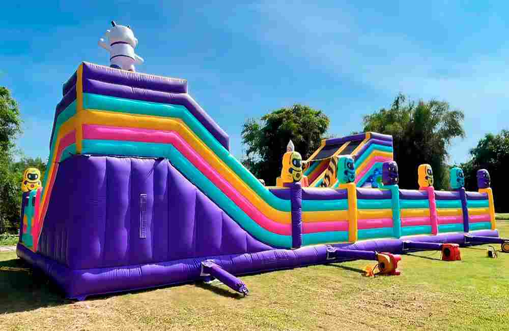 Коммерческий надувной батут «Космический калейдоскоп», размер 16*8,5*6 м