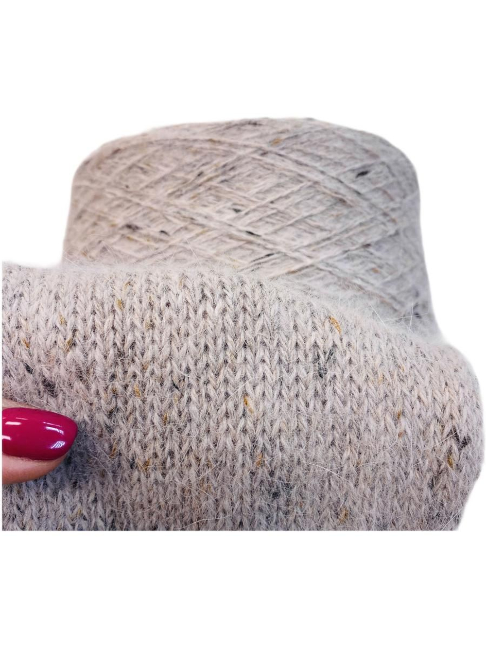 Пряжа на бобине Ангора Твид (Италия) 75% ангора 5% вискоза 20% п/а 100г-450м 235г