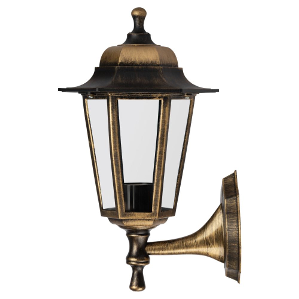 Садово-парковый светильник ЭРА НБУ 06-60-001 бронза 6 гранный настенный IP44 Е27 max60Вт | Садово-парковые светильники