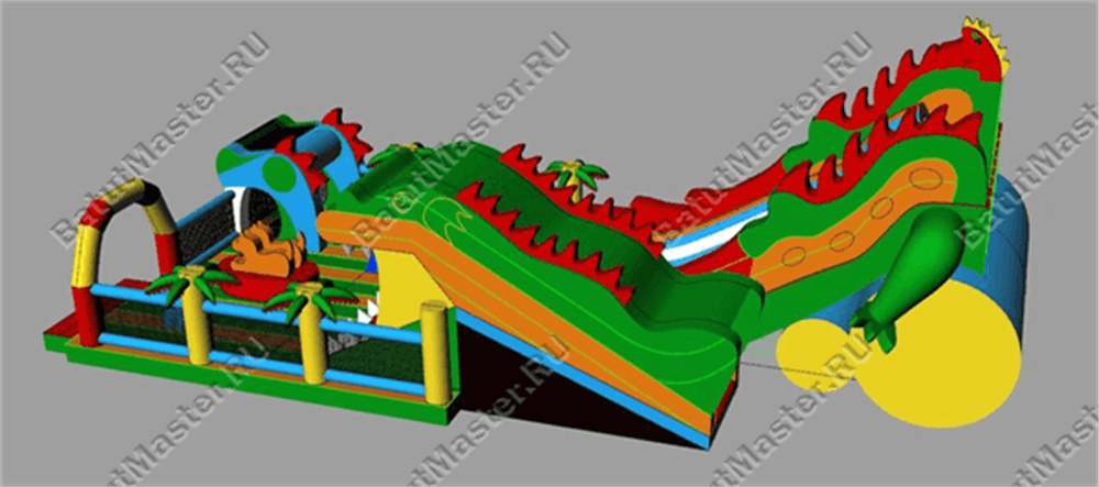 Большая и высокая горка "Змей Горыныч 3" 17*10*9 м