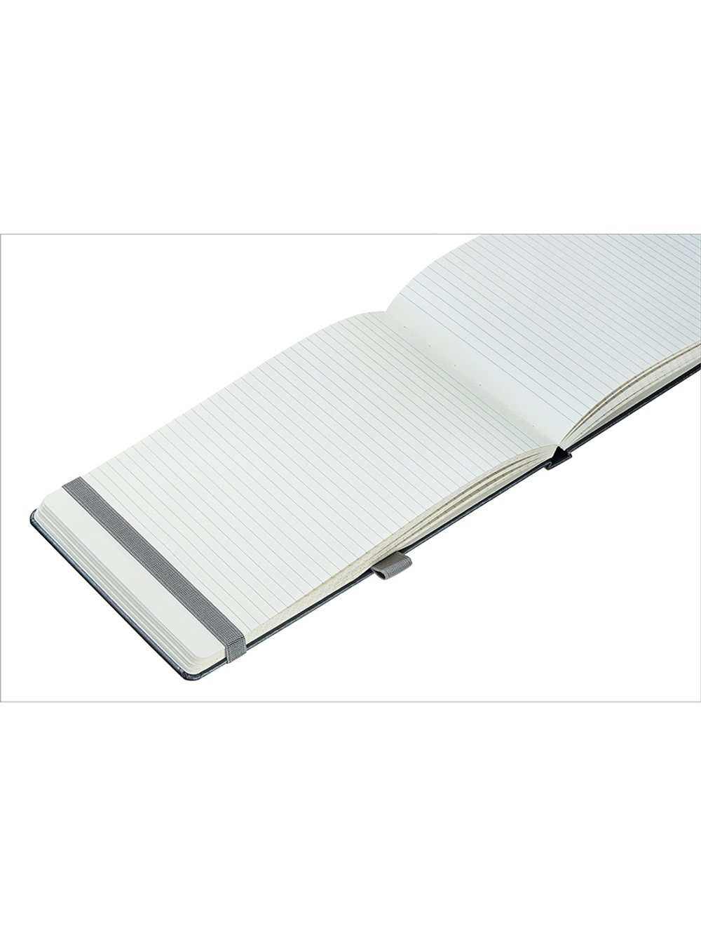 Блокнот "Reporter" А5 96 листов твердая обложка из эко-кожи Metallic серебристый с тиснением "Paris"