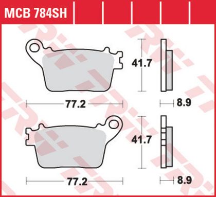 Колодки тормозные дисковые TRW MCB784SH