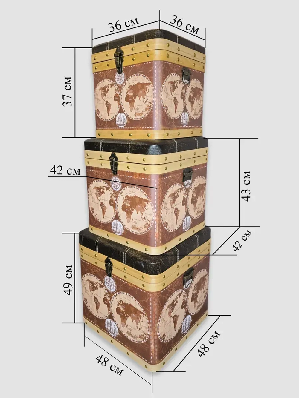 Пуфики с ящиком 3 шт