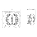 Механизм кнопки звонка 1-но клавишный, 1н.о. 10A 250В~, серия DA