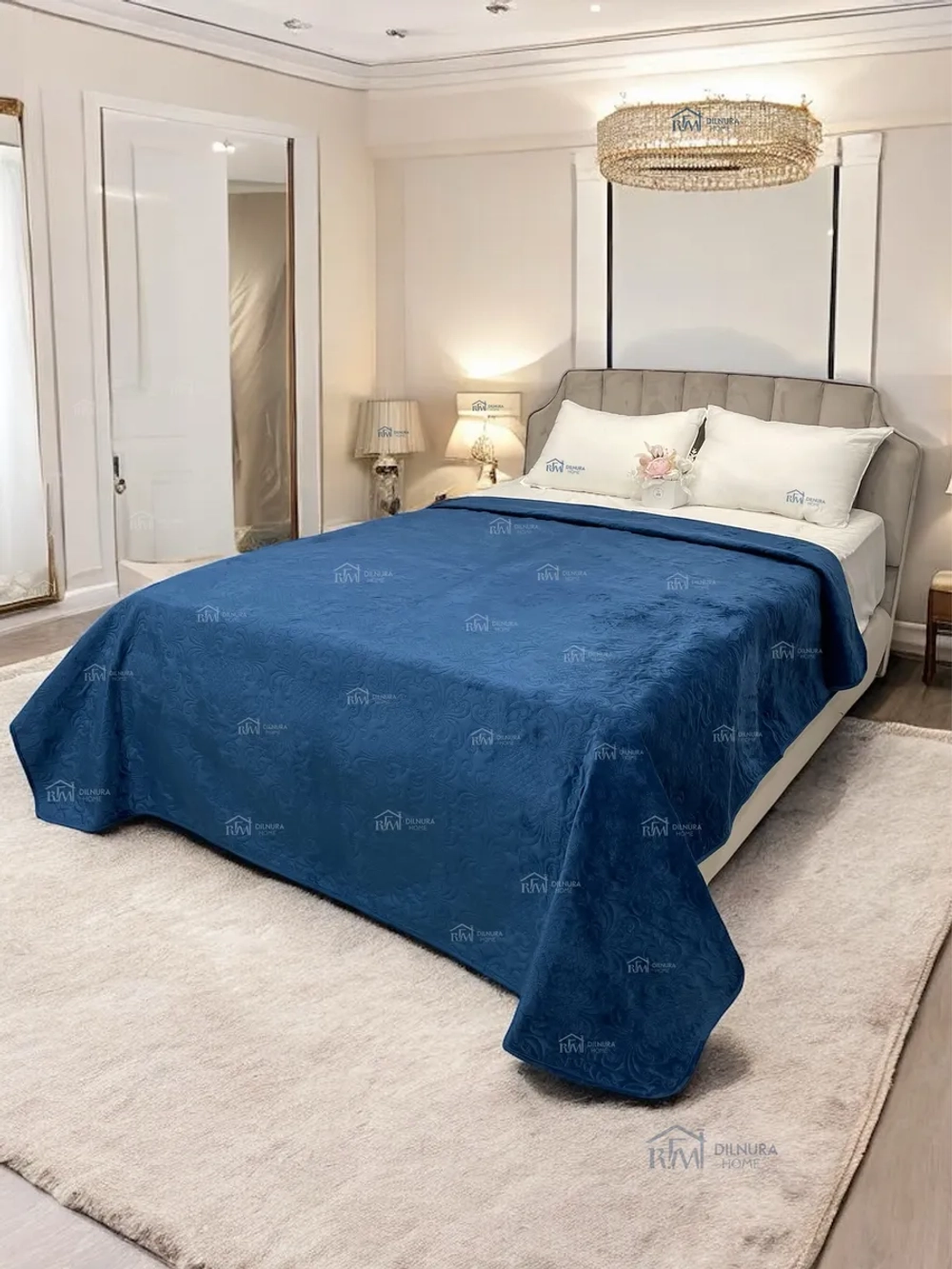 Покрывало 220х240 стеганое для кровати и дивана