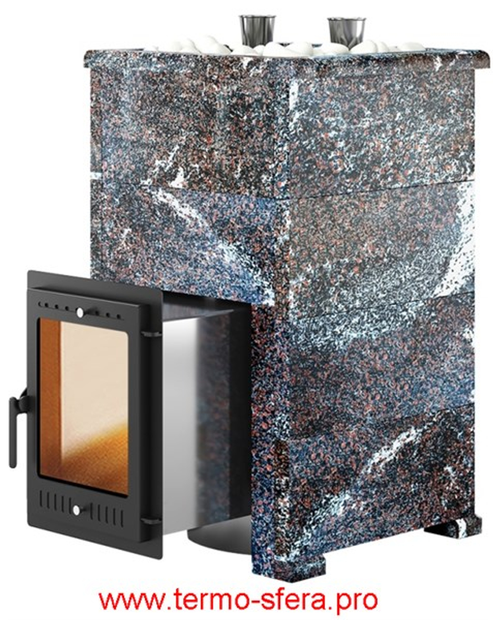 Печь для бани Эверест "Steam Master 38 INOX" Амфиболит, S-40