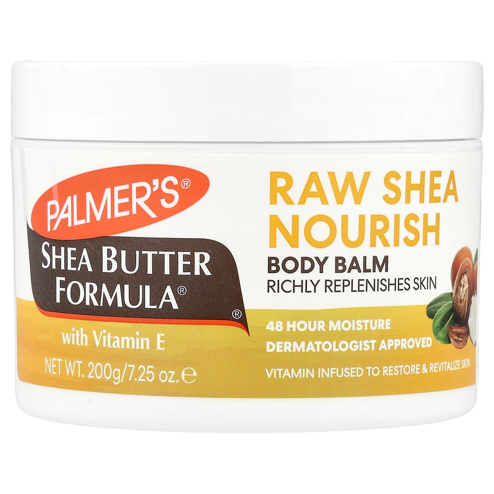 Palmer's, Shea Formula с витамином Е, увлажняющий бальзам с сырым маслом ши, 200 г (7,25 унции)