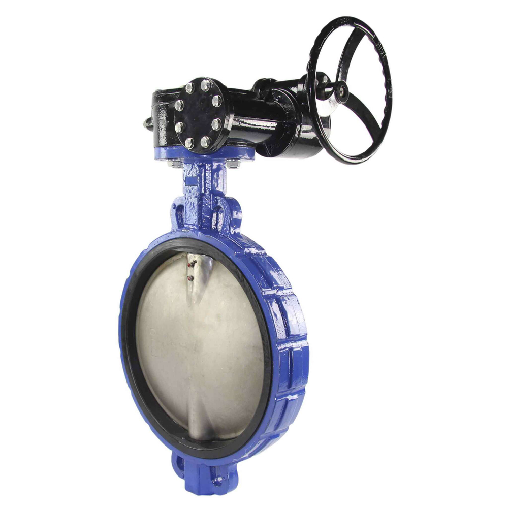 Water Butterfly Valve Elephant WCB-316L-EPDM, body material - carbon steel WCB, disk material - stainless steel AISI 316L, seal - EPDM, gear operated