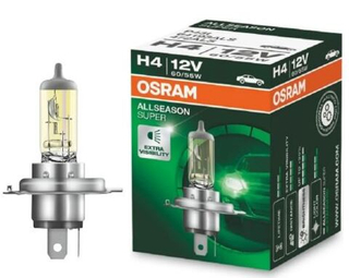 Автолампа H4 12V 60/55W P43t Osram  + 30% ALLSEASON SUPER (64193ALS) шт ORIGINAL