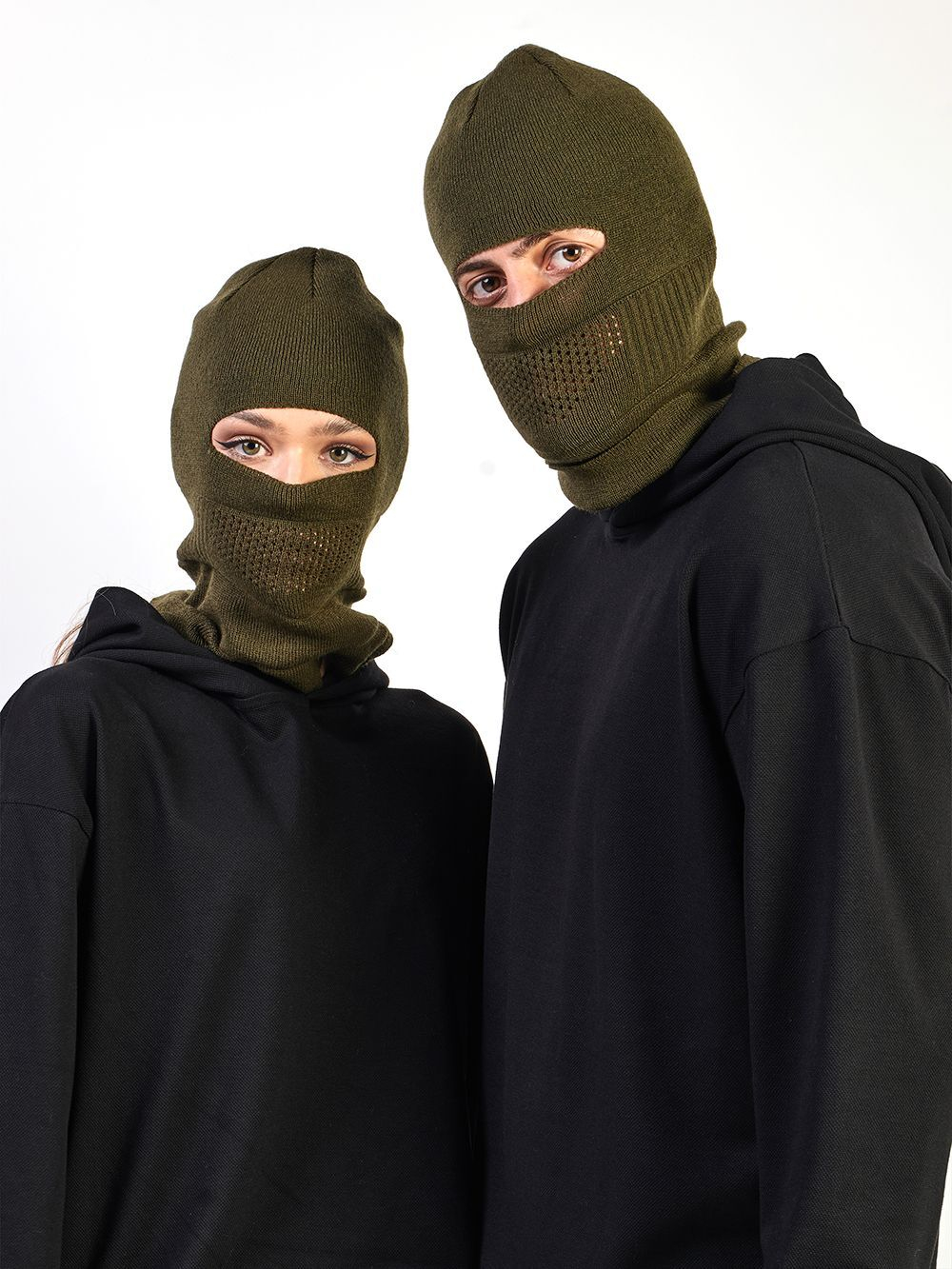 Шапка балаклава трикотажная Prival женская, хаки