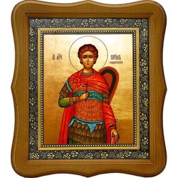 Кирилл Севастийский мученик. Икона на холсте.