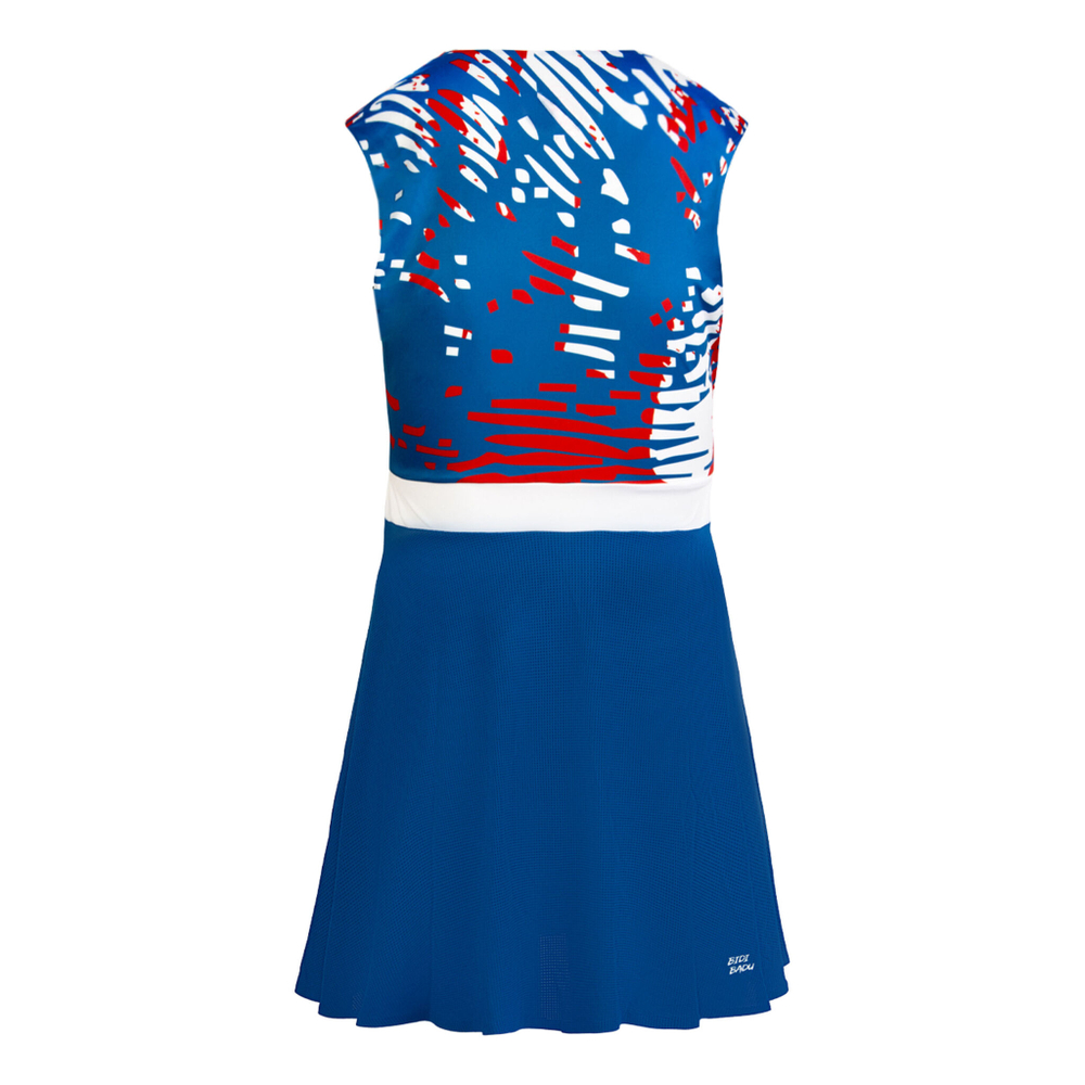 Женская теннисное платье BIDI BADU Tuelo Tech 2in1 Dress Women - Blue, White