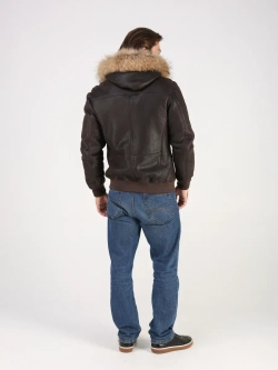 Дубленка натуральная куртка зимняя с капюшоном